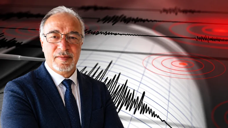 Deprem Grafiği Önünde Uzman Portresi