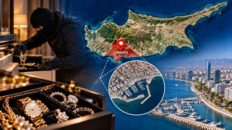 Limasol’da Mücevher Hırsızlığı Haritası