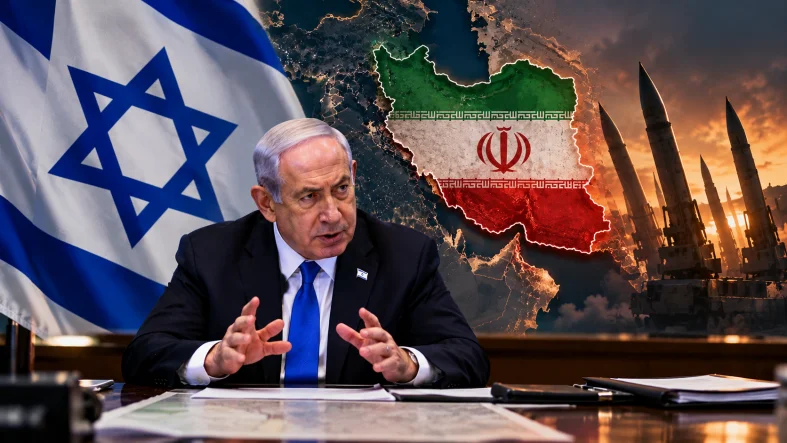 Netanyahu İran Haritası Önünde